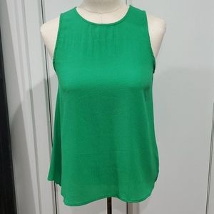 Francesca's Collection Laser Cut Green Top